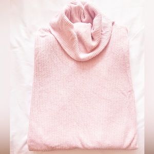 Soft pink cowl neck sweater